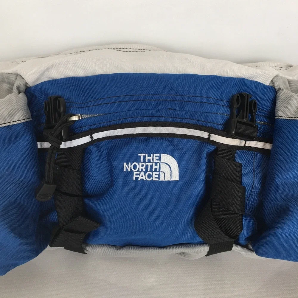 The North Face Large Waist Bag Fanny Pack Belt Bag Bottle Holders Blue Gray